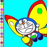 Doraemon Butterfly Coloring