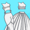Elsa Crop Top Wedding Gown