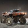 Space Moon Rover Parking Image