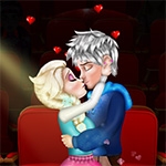 Elsa And Jack Cinema Kissing