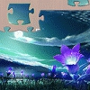 Jigsaw Purple Flowers
